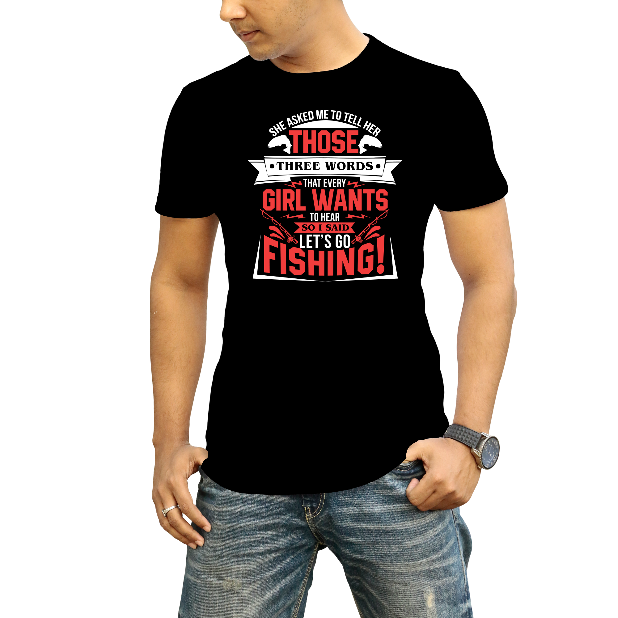 I will make fishing T-shirt design