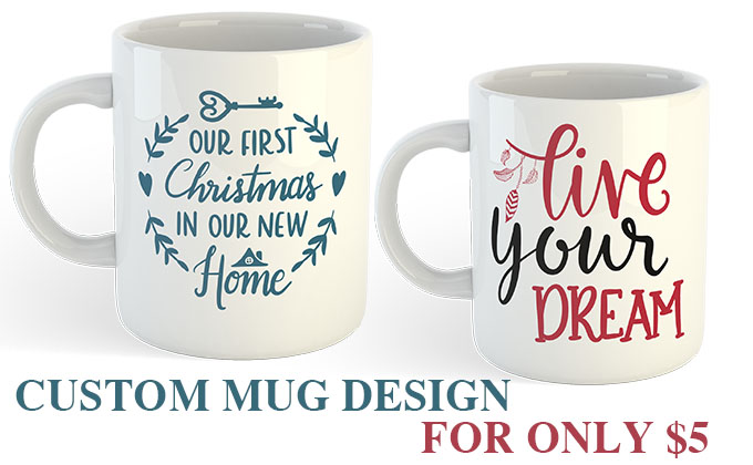 I will create custom mug design in 6hrs