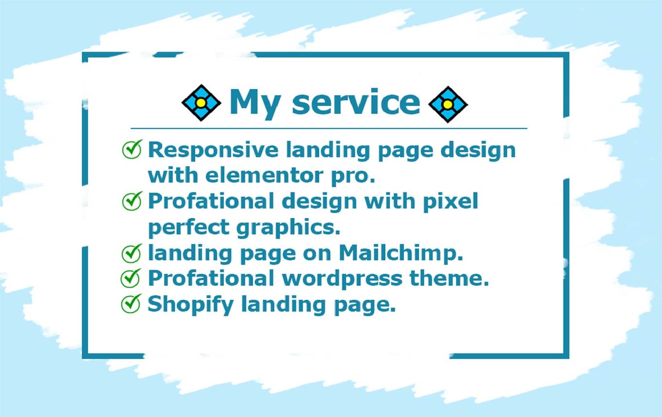 I will design a landing page, squeeze page or wordpress website with elementor pro