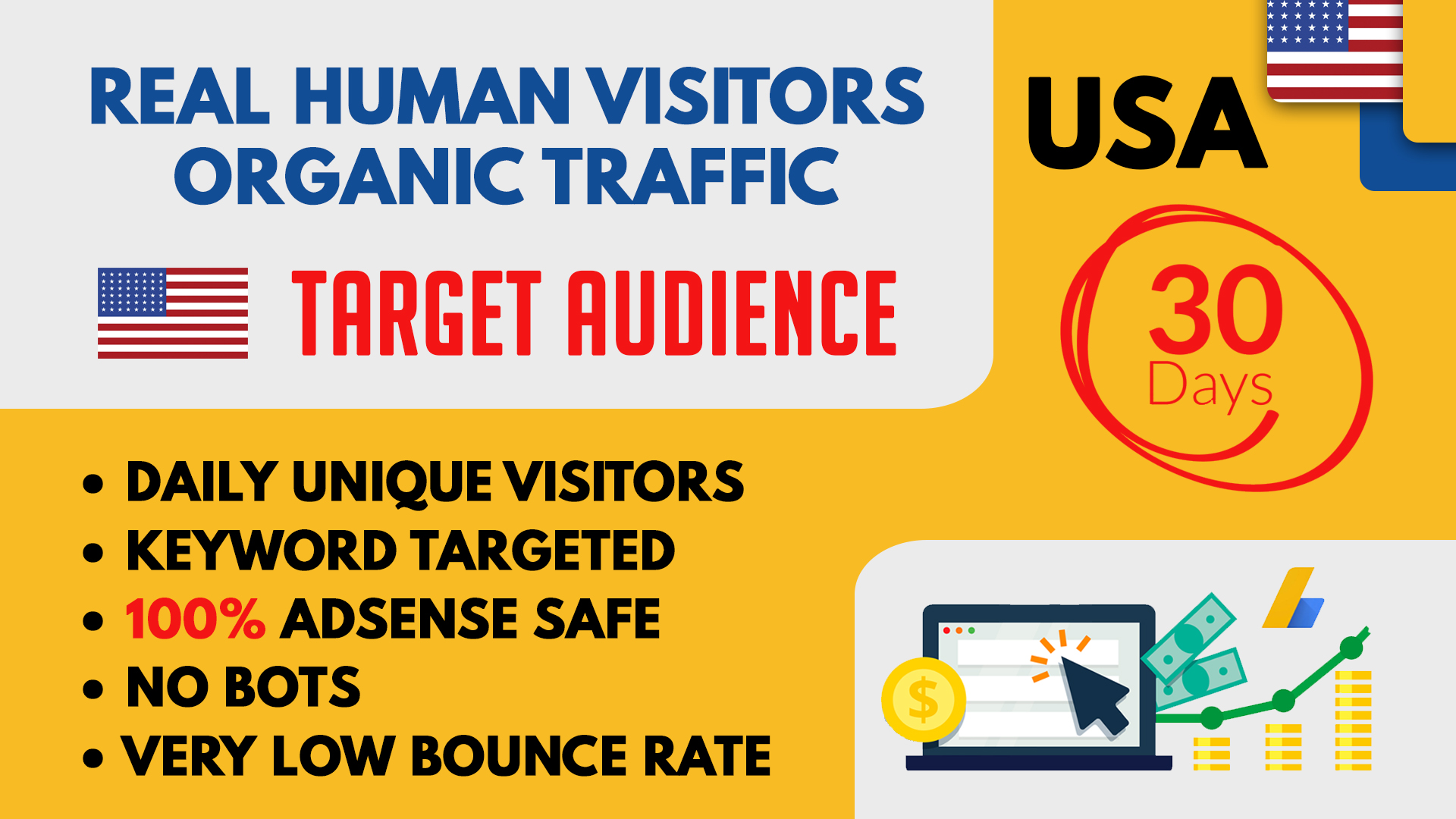 Bring Real Human visitors from USA to Boost your Webs...