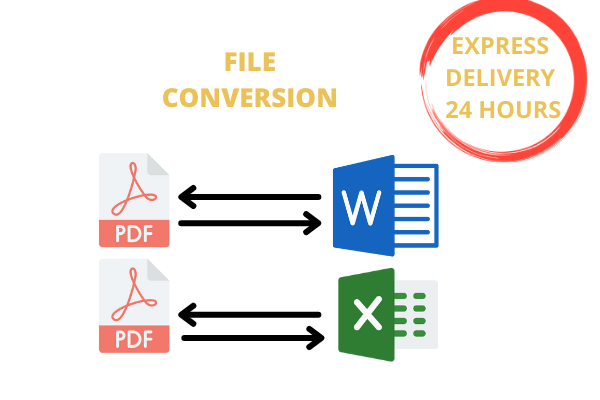 I will convert pdf to word,pdf to excel