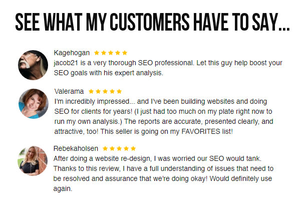 I will provide expert SEO report, competitor website audit, analysis and videoo review