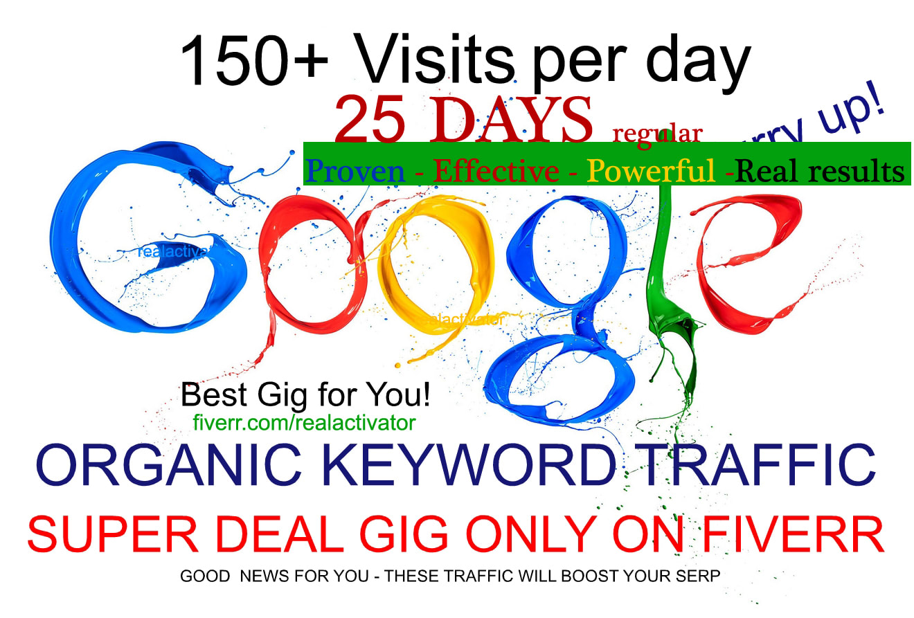 I will drive 25 days google organic search traffic us...