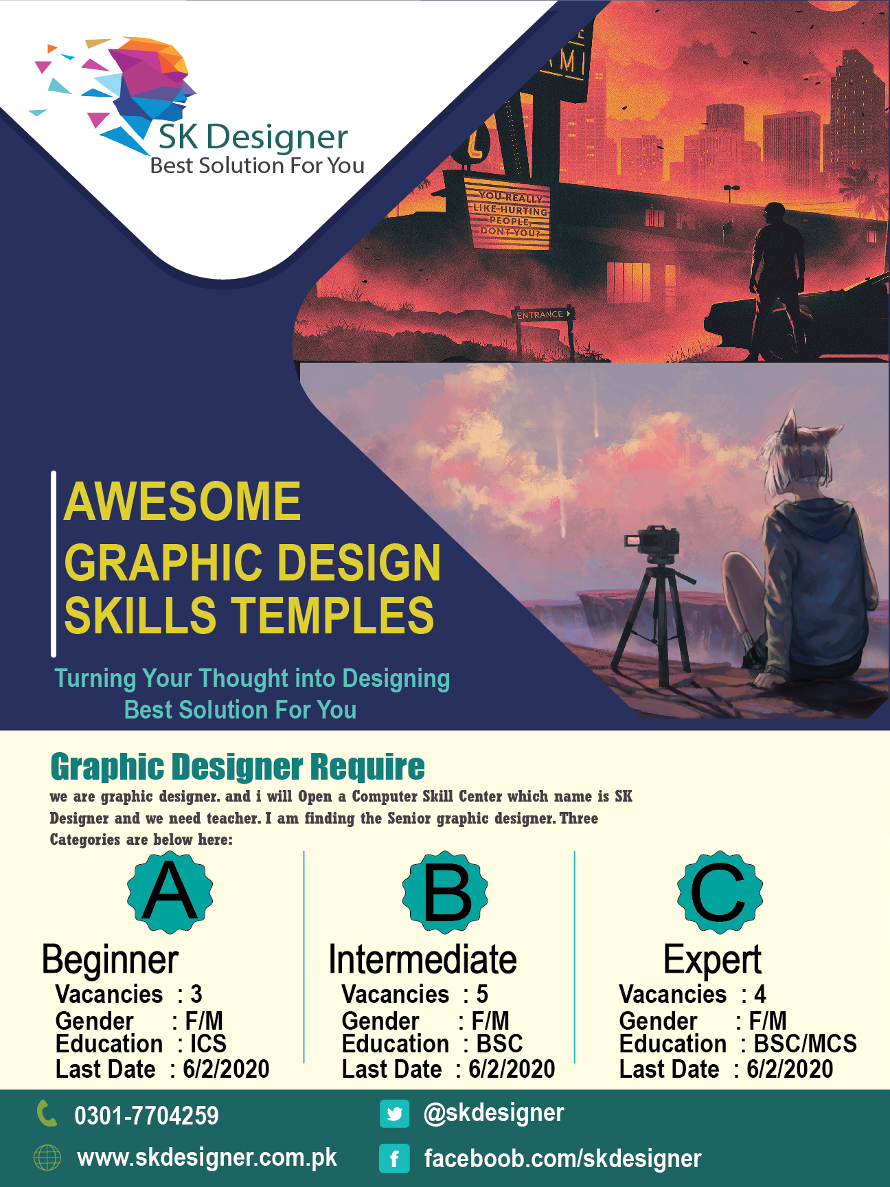 I will design brochure or any other advertising board