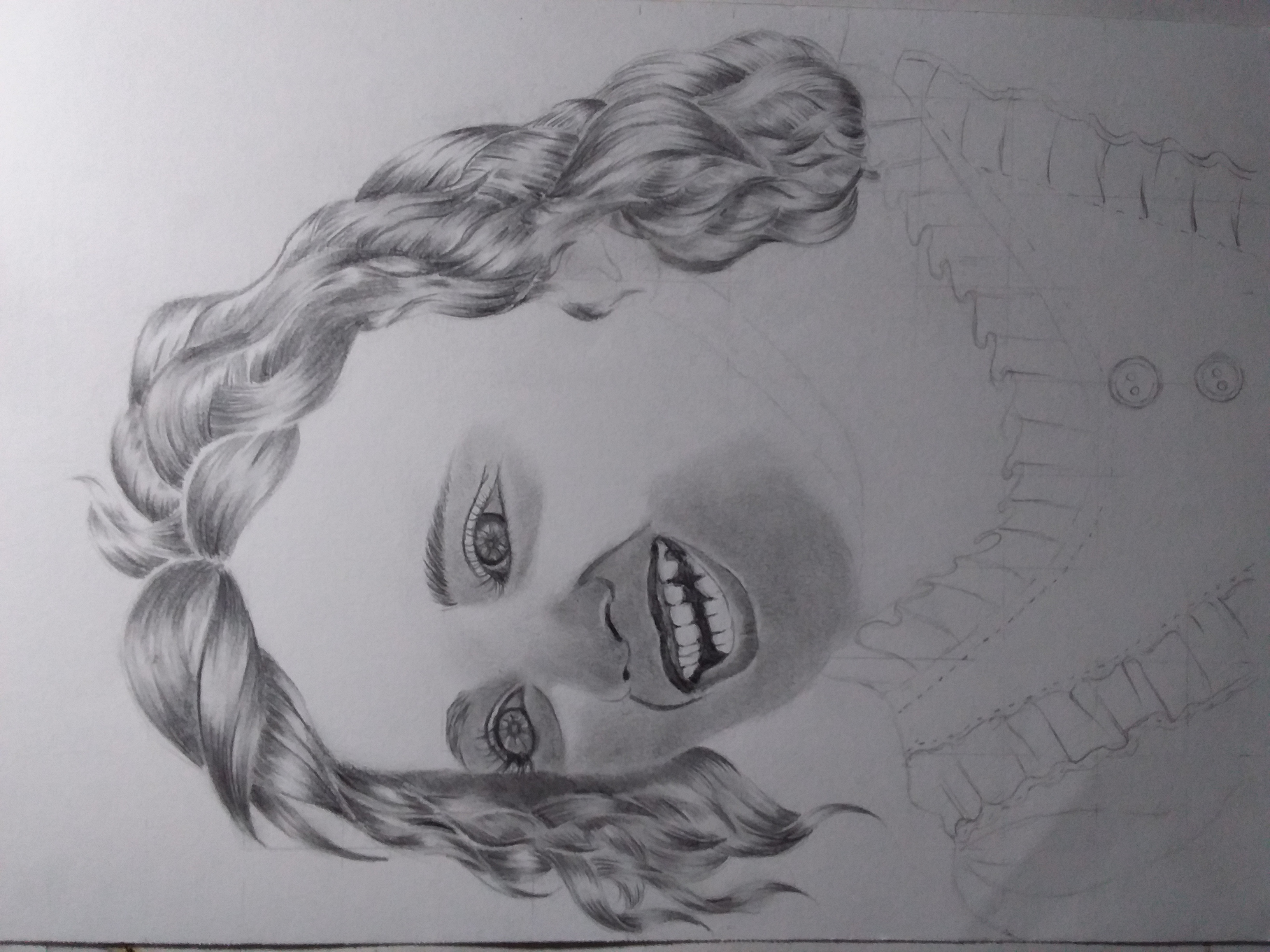 Draw realistic pencil portrait sketch drawing with video