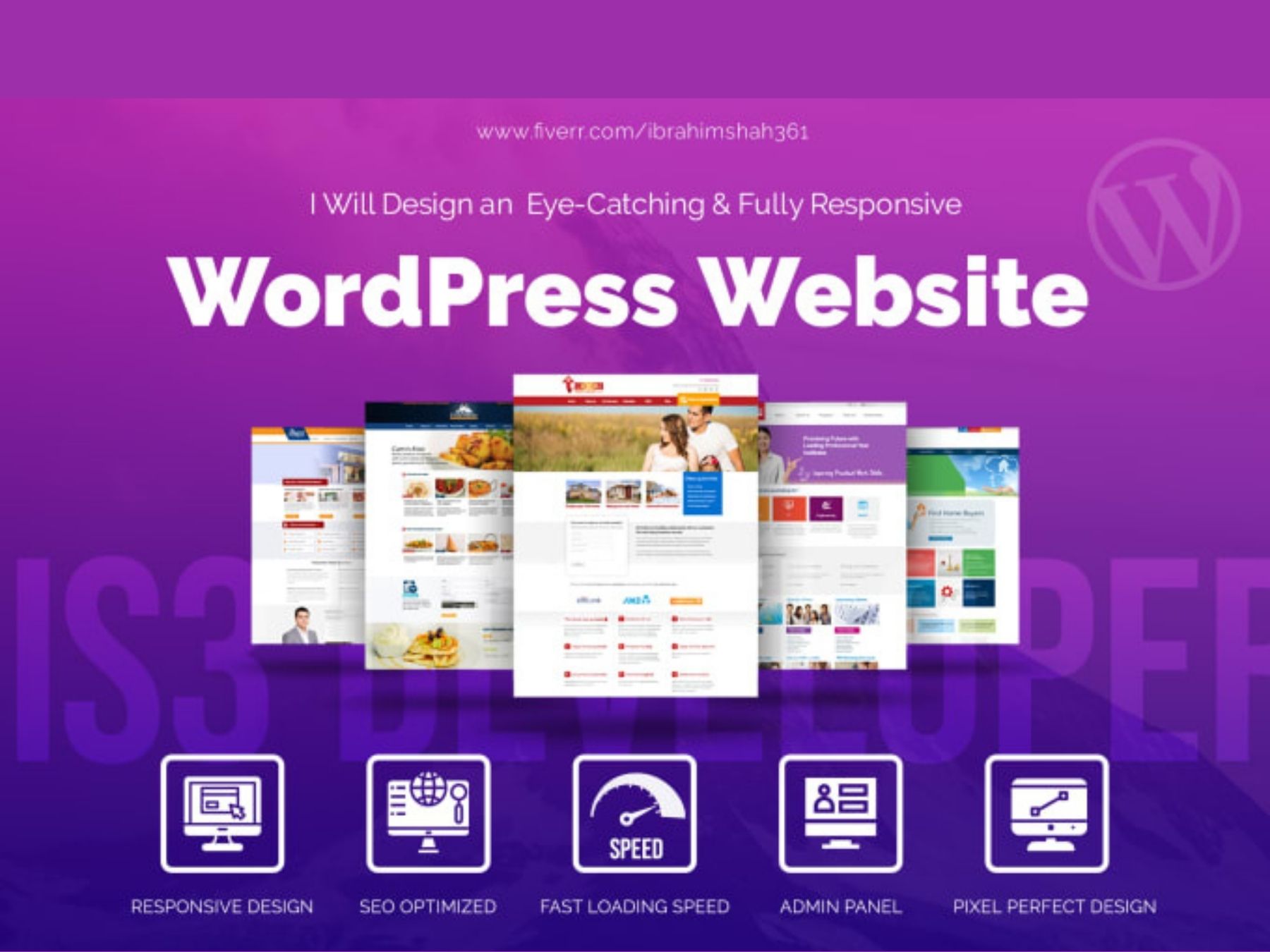 I will be design and customize your wordpress website