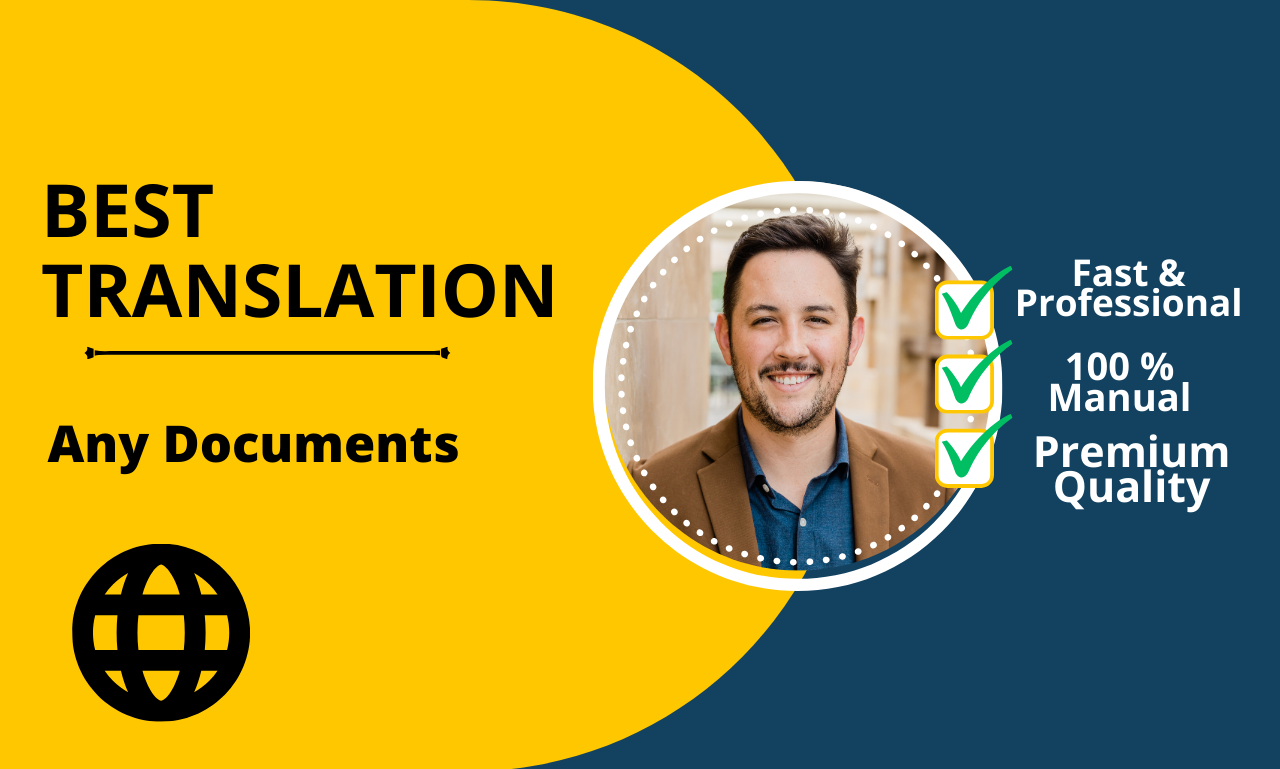 I will Translate English to any language documents