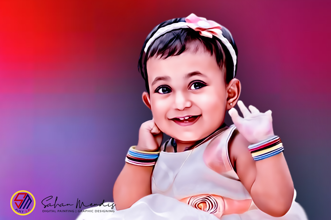 I will draw realistic digital oil painting for you