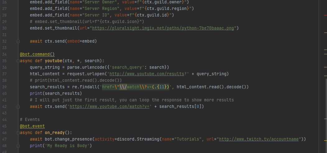 I will create a Python Discord Bot
