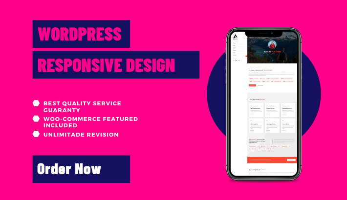 Create you a full responsive wordpress website in 48hrs