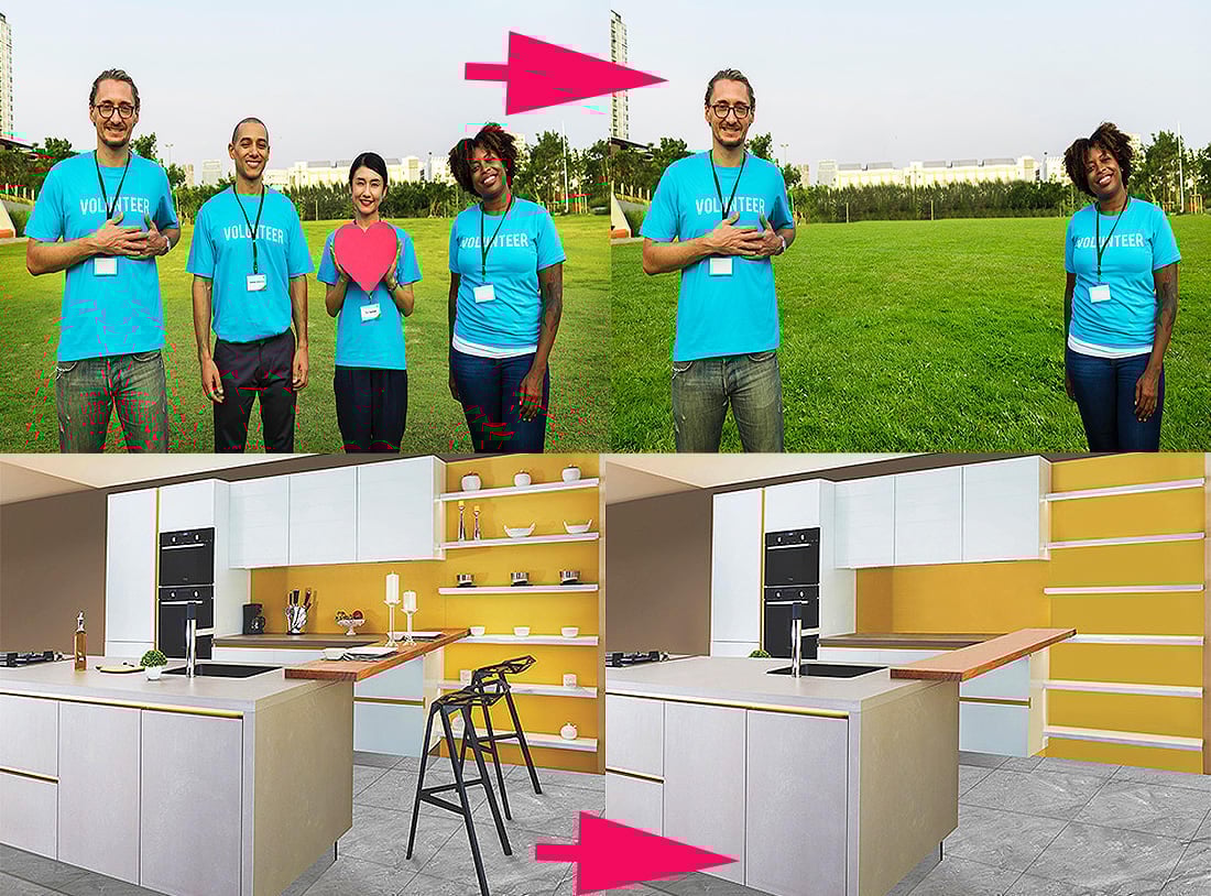 I will add remove people, do photo editing with photoshop