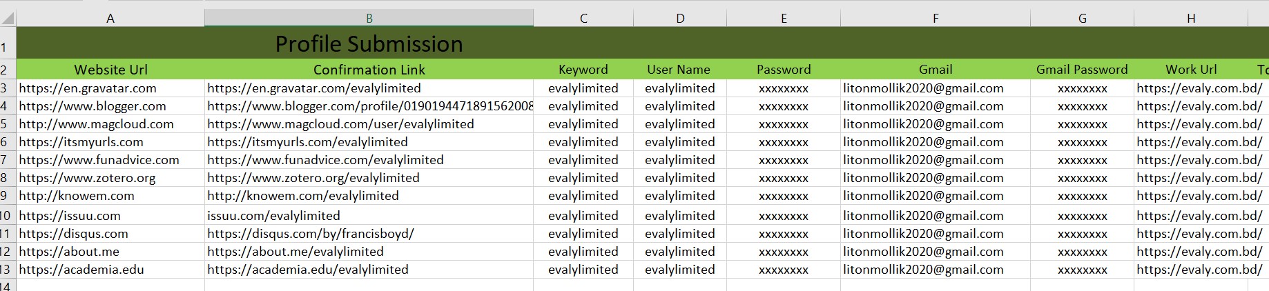 High Quality 50 Dofollow Social Profile Backlinks build 2021