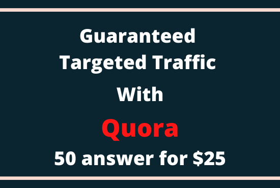 Guaranteed Targeted Traffic with 50 High Quality Quor...