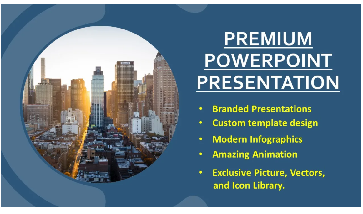 I will do premium pitch deck slides or powerpoint slide