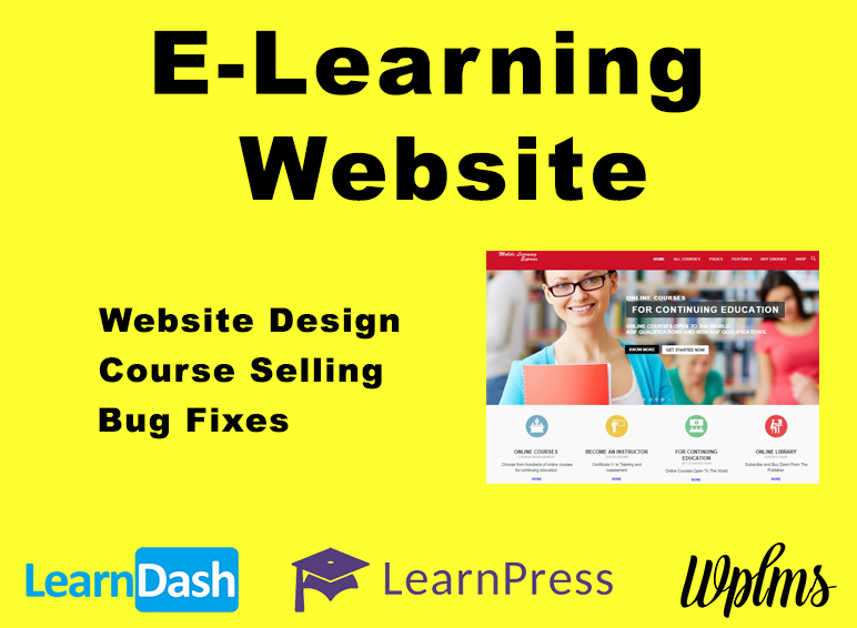 I will create E-Learning Website