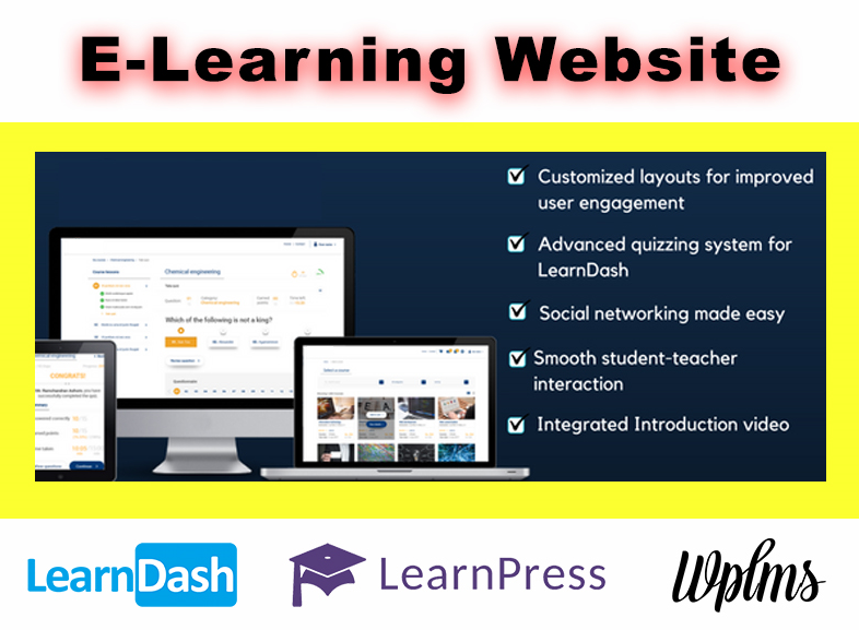 I will create E-Learning Website