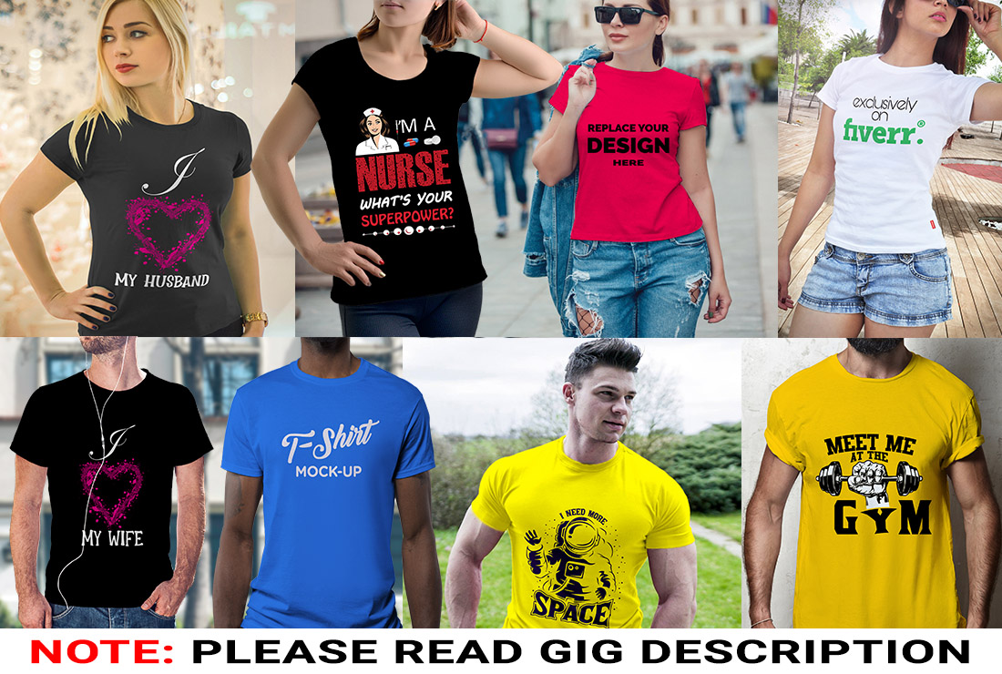 I will create awesome realistic t shirt, hoodie mockups