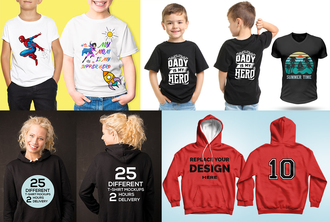 I will create awesome realistic t shirt, hoodie mockups