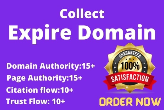 I will find niche relevant quality expired domain name with high DA, PA, TF, CF