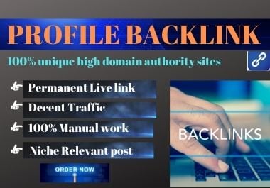 Manual 20 Profile Backlinks High DA Permanent backlin...