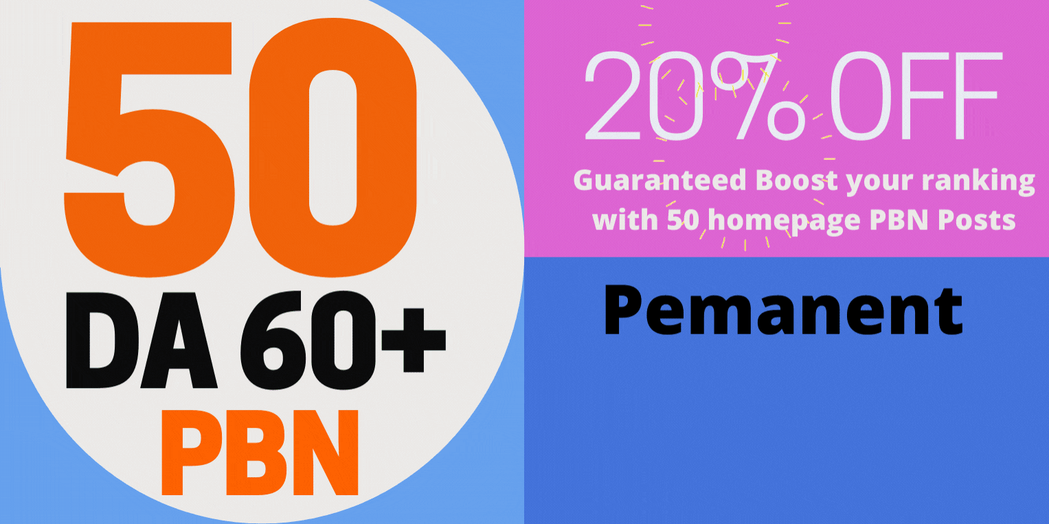 Get 50 DA 60+ Homepage PBN Backlinks