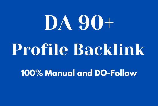 I will do 10 DA 90+ Profile Backlink for your website ranking