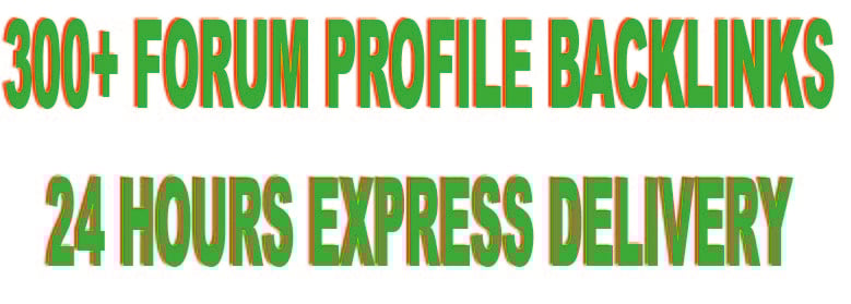 300+ Forum Profile Backlinks within 24 hours