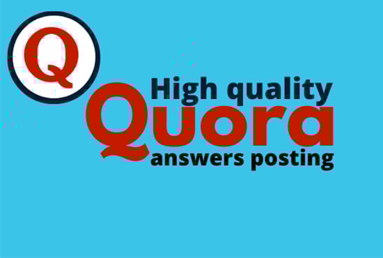 I WILL Promote your website by high quality 5 Quora answers with your keyword and URL 