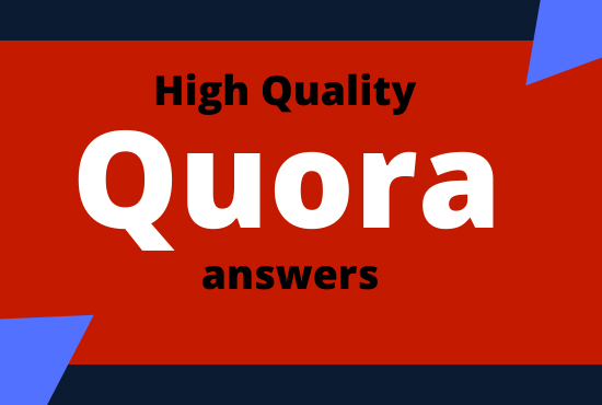 I WILL Promote your website by high quality 5 Quora answers with your keyword and URL 