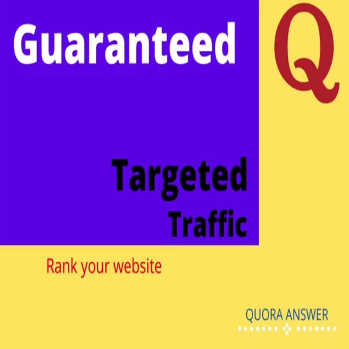 Guaranteed targeted traffic with 10 Quora Answer with backlink