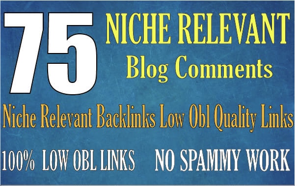 75 niche relevant blog comments backlinks