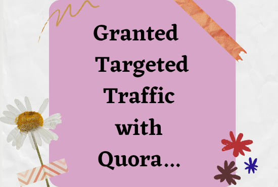 Granteed targeted traffic with 15 HQ quora answers.
