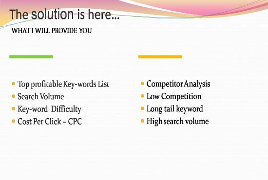 I will provide you best 50 keyword research for SEO