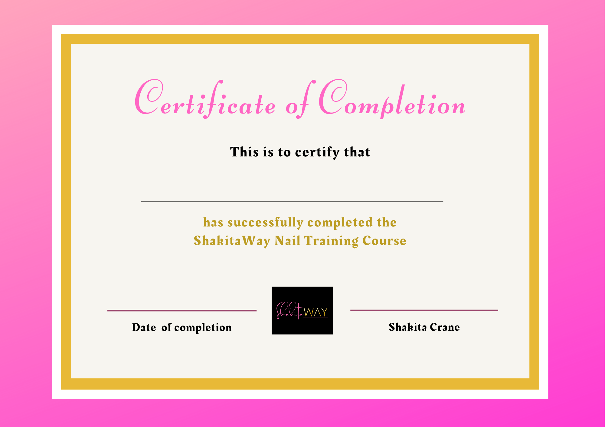 I will do professional certificate, award certificate and diploma certificate design