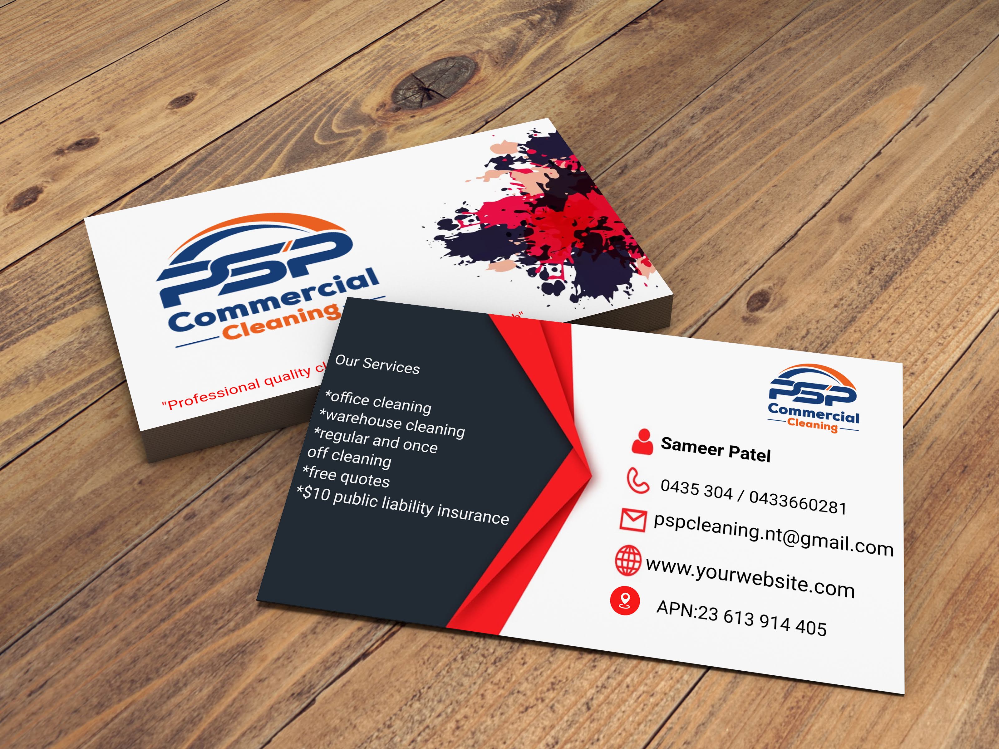 I will create a business card design for you