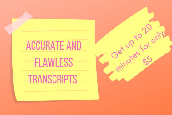 I will transcribe your audio or video in any language 