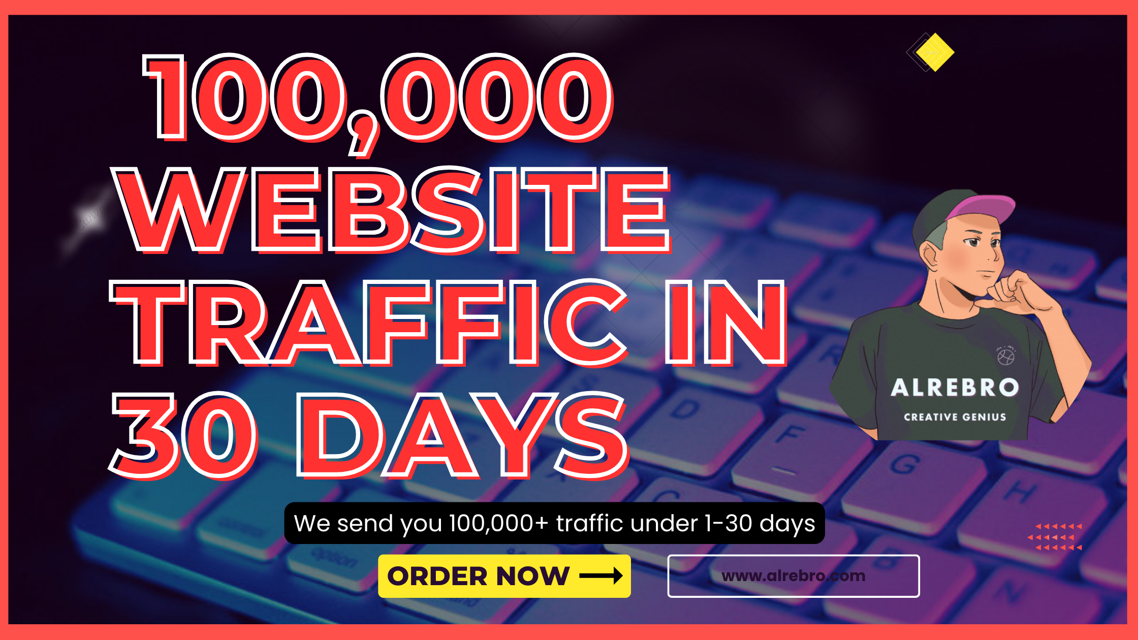 Provide You 100,000 Traffic to your Website Or Blog