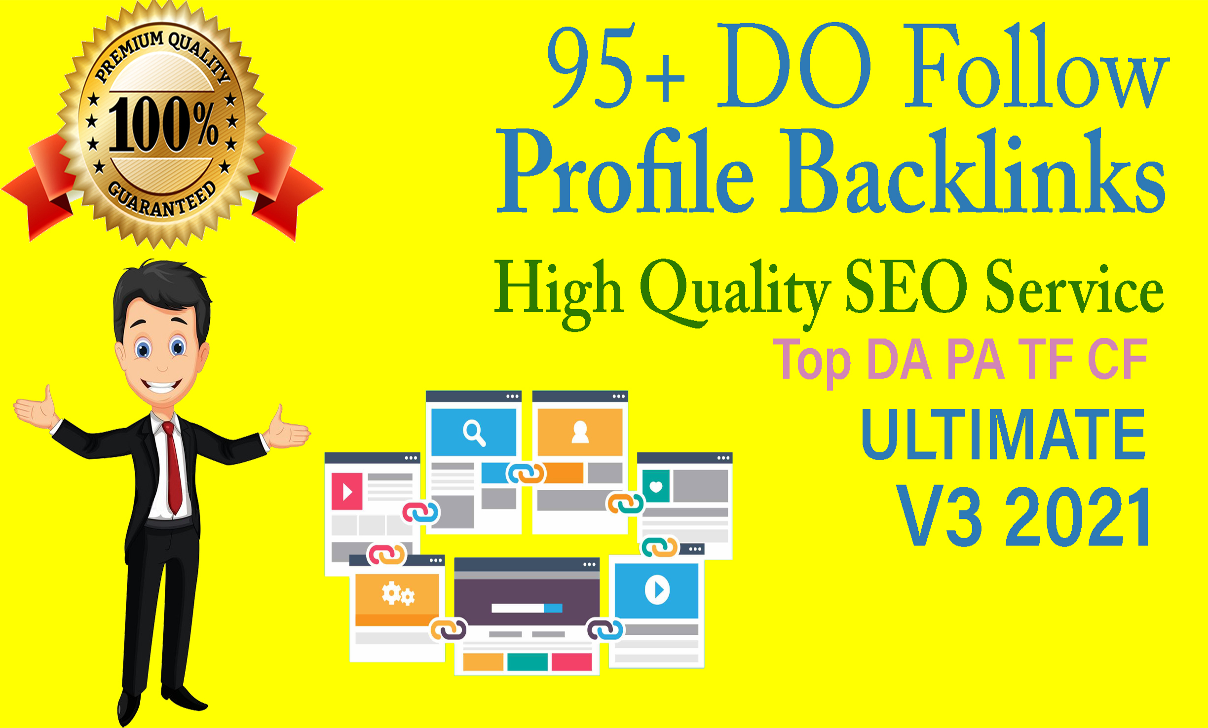 I will 150 create SEO profile backlinks with High Quality DA PA site