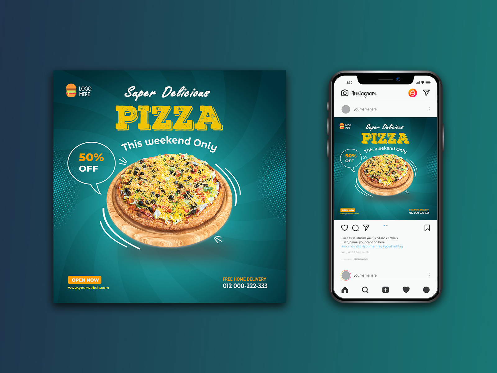 I will design professional social media post design 