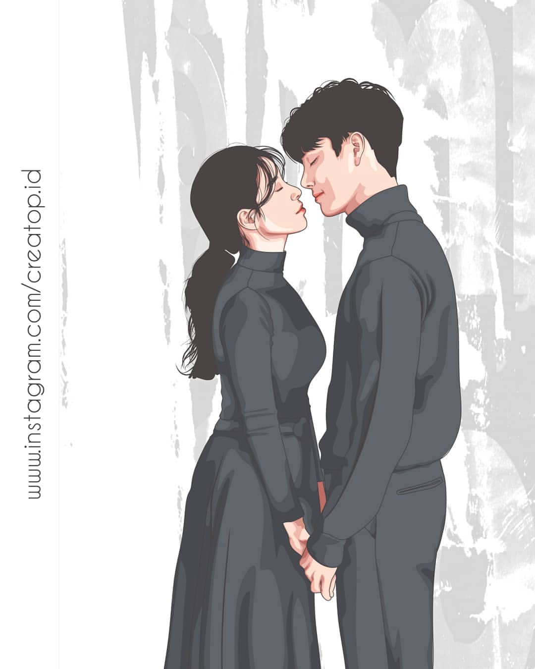 I WILL DRAW A SWEET COUPLE CARTOON VECTOR ART PORTRAIT FOR YOU