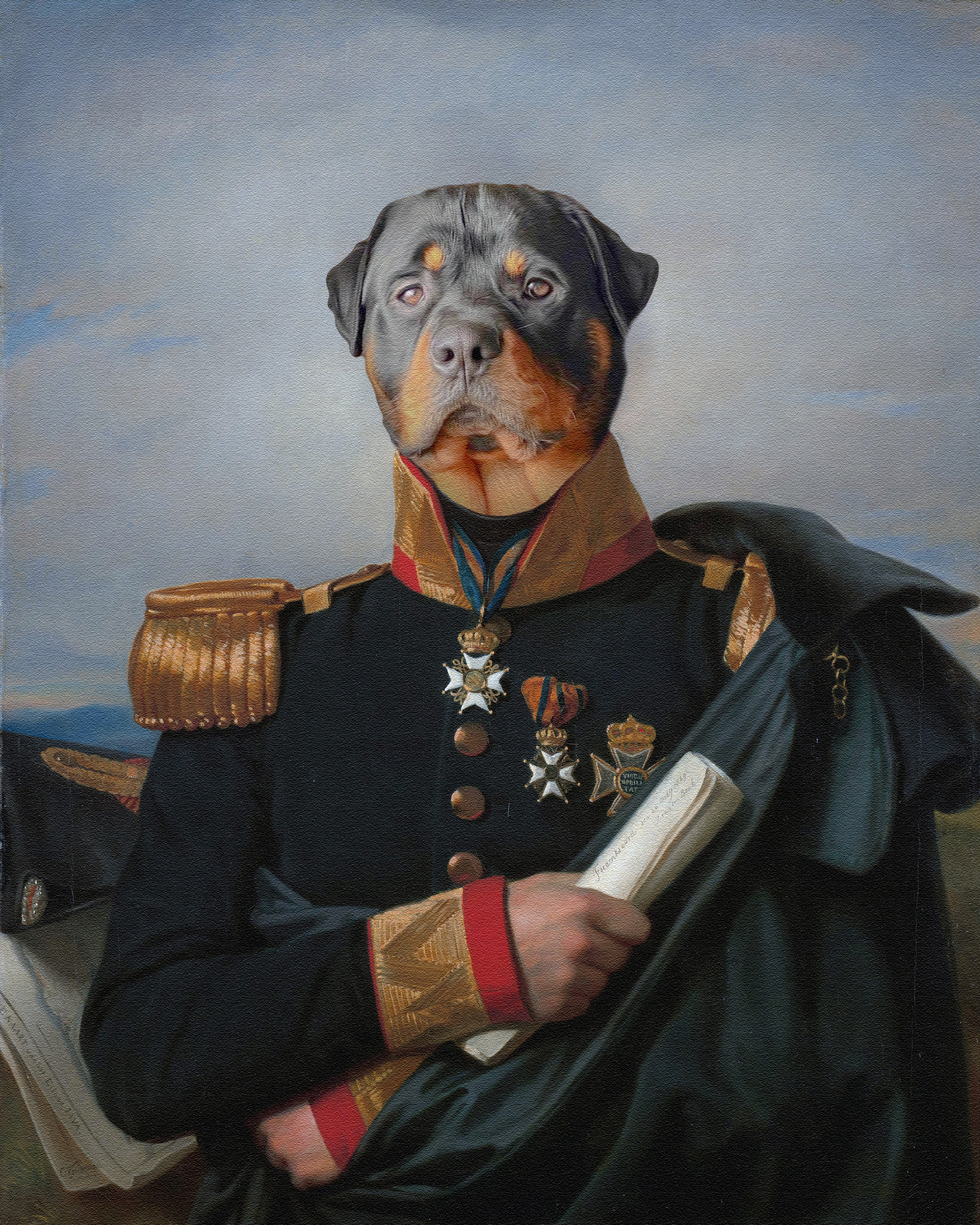 You will get high-quality royal pet custom portrait