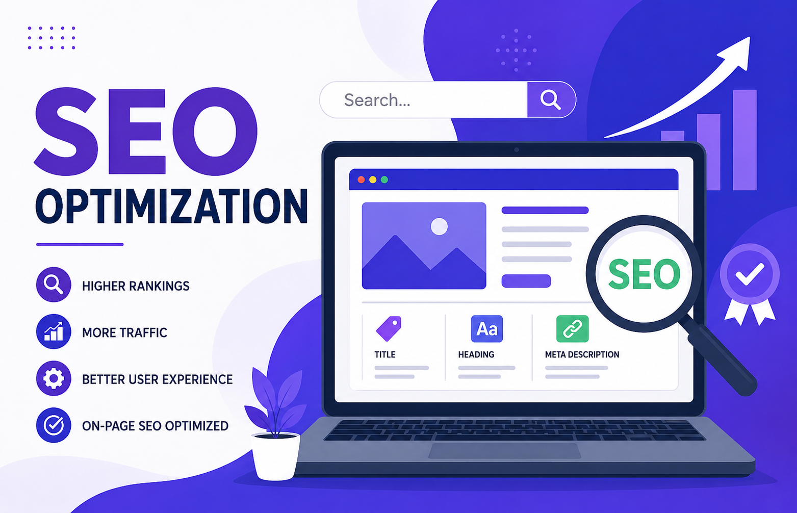 I will optimize meta title, description and alt text for SEO