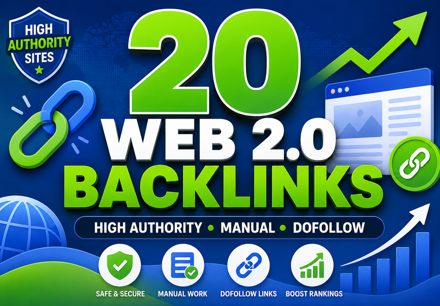 I Will Create 20 High Quality Web 2.0 Backlinks Manually for SEO