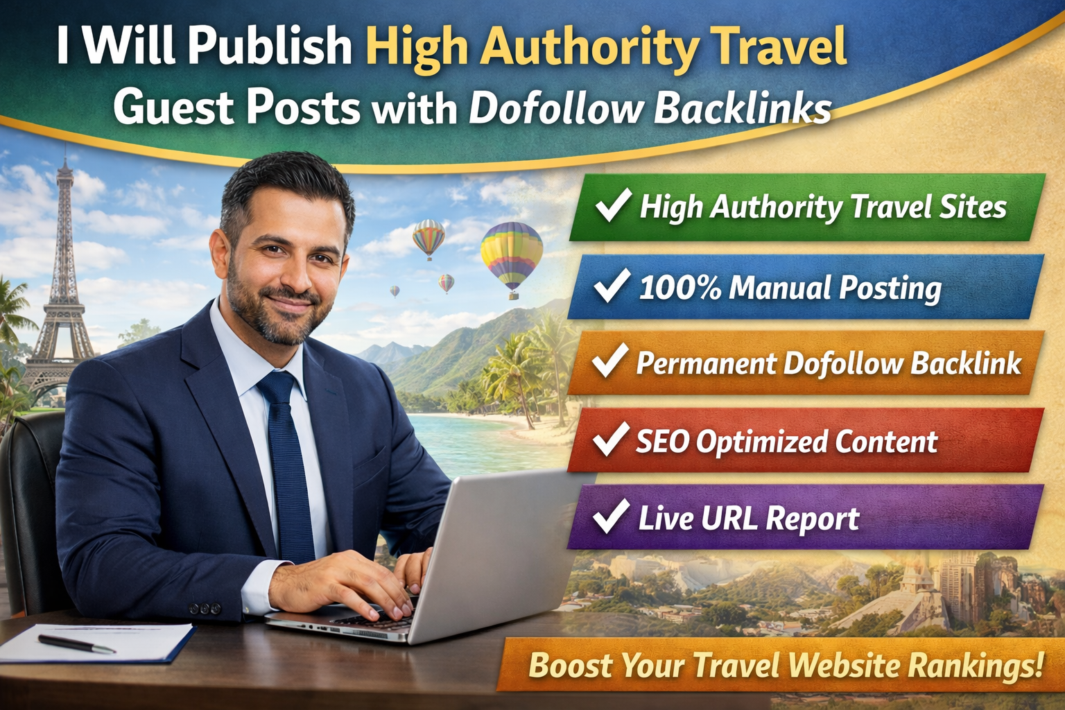 I Will Publish High Authority Travel Guest Posts With Dofollow Backlinks