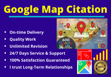 600 Google Map Citation Manual Pointing for Local Business SEO