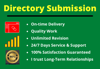 35 Directory Submission Backlink Instant Approve on High Authority Site Manually for Any Country
