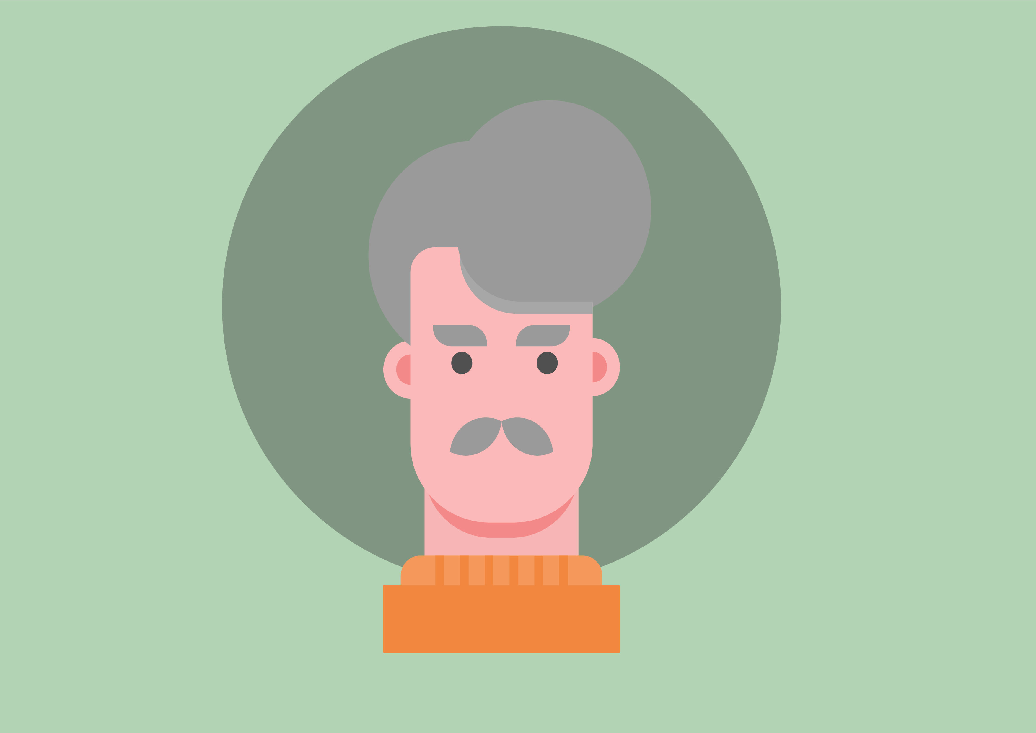 I will design flat illustration of character