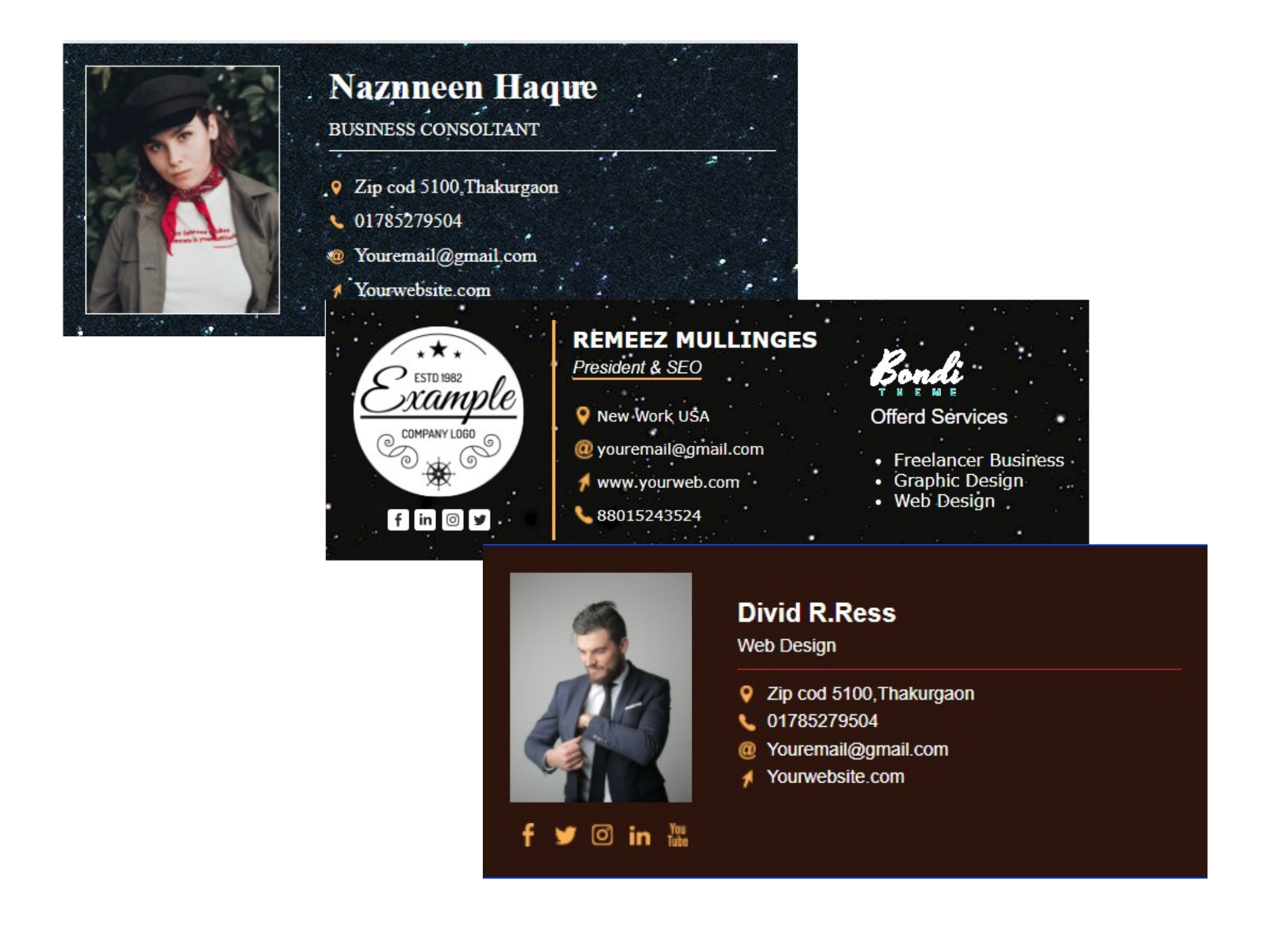 I will create a professional clickable design HTML email signature