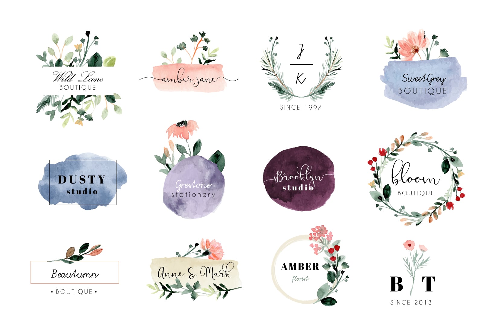 I will do awesome signature and watercolor feminine logo design