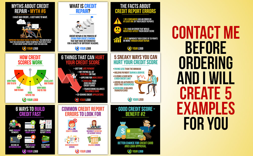 I will design credit repair tips infographics for instagram 